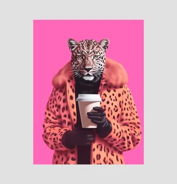 Термоналіпка "Леопард на рожевому" 22*29 см