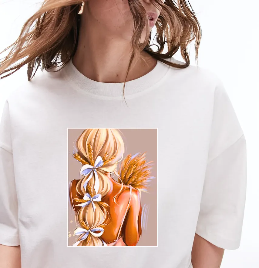 Термоналіпка "Дівчина з колосками" 19*24 см-1