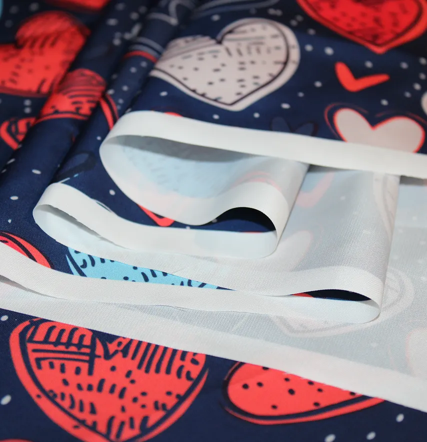 Тканина плащівка "Канада - Мальовані серця" ширина 150 см (110г/м2) 100% poliester -4