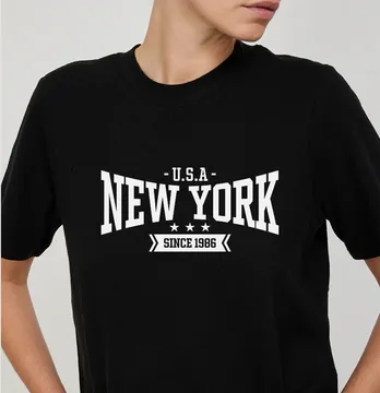 Термоаплікація "New York" 19*9 см білого кольору