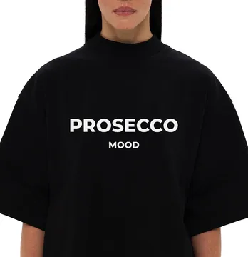Термоаплікація "Prosecco mood" 19*5,5 см білого кольору