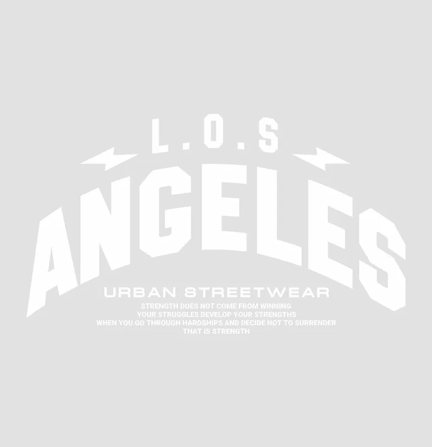 Термоналіпка "Los Angeles" urban 19*11 см білого кольору-1