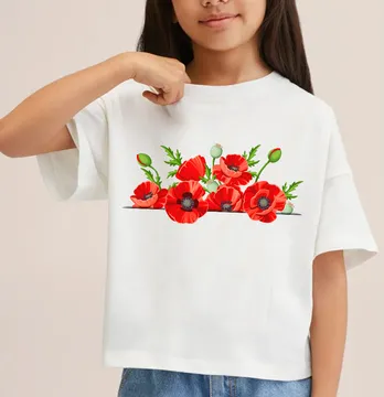 Термонаклейка "Маки" 23*11 см