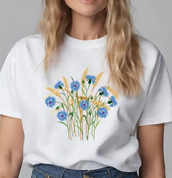 Термонаклейка "Васильки" 18 см