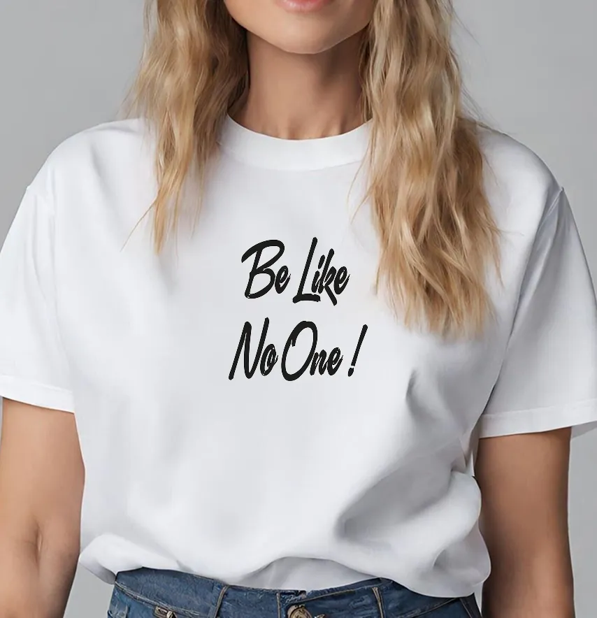 Термоналіпка "Be like no one" 10*9,5 см чорного кольору-1