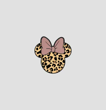 Термоналіпка "Minnie з бантиком" леопардова 6*6 см