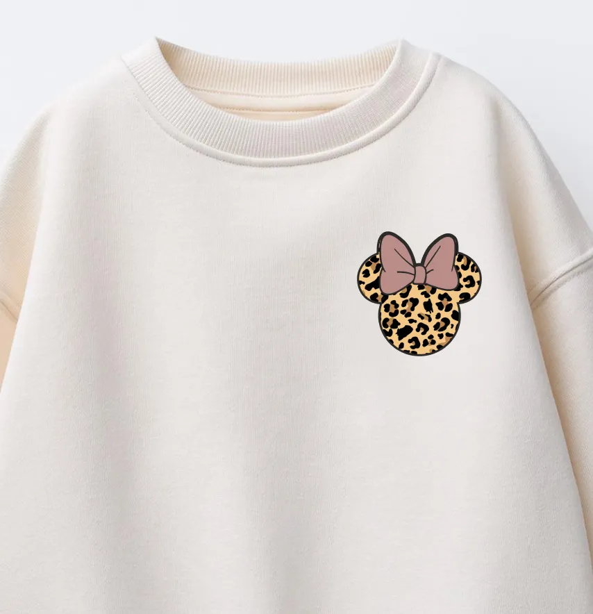 Термоналіпка "Minnie з бантиком" леопардова 6*6 см-1