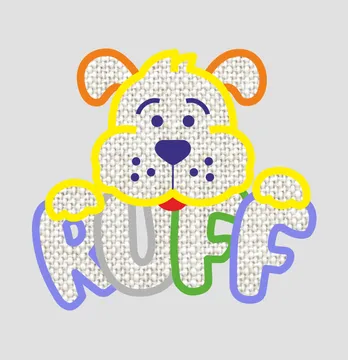 Термоаплікація "Ruff" песик 19*17,5 см