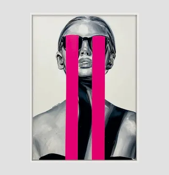 Термоналіпка "Дівчина" рожеві полоси 21*29 см 