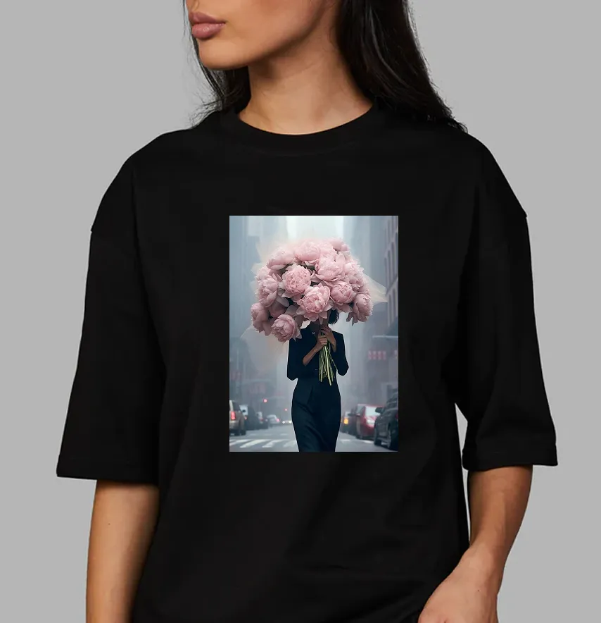 Термоналіпка "Дівчина з піонами" 26 см-1