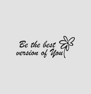 Термоналіпка "Be the best version of you" 10*3,6 см чорного кольору