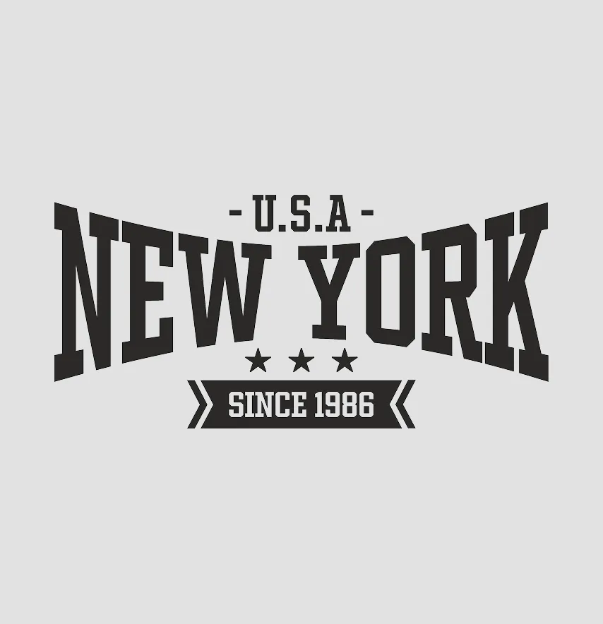 Термонаклейка "New york" 19*9 см черного цвета-1