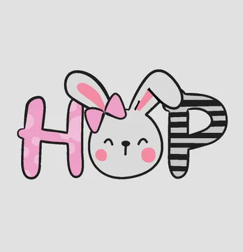 Термоаплікація "Зайчик hop" 10*19 см