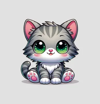 Термоналіпка "Сірий котик" 19*17 см