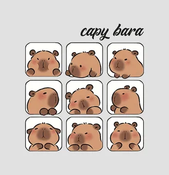 Термоналіпка "Капібара" у віконцях 13,5*14,5 см 