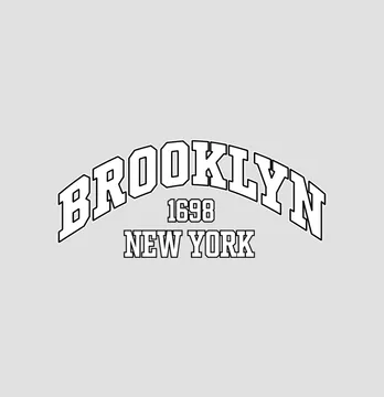 Термоаплікація "Brooklyn" 14,5*6,5 см білого кольору