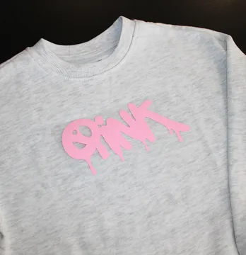Термоаплікація об'ємна пуф "Pink" 16*7,5 см рожевого кольору