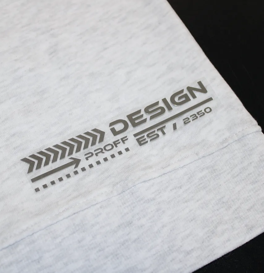 Термоаплікація з плівки "Design est" 2,5*13 см срібного кольору-1