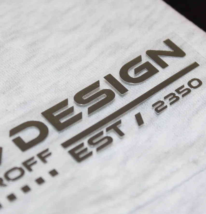 Термоаплікація з плівки "Design est" 2,5*13 см срібного кольору-2