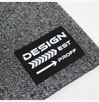 Нашивка светоотражающая "Design" 70*50мм черно-серого цвета