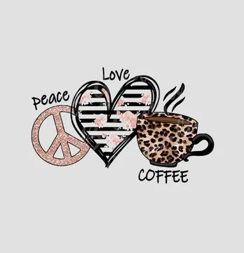 Термонаклейка "Peace love" 19*12 см