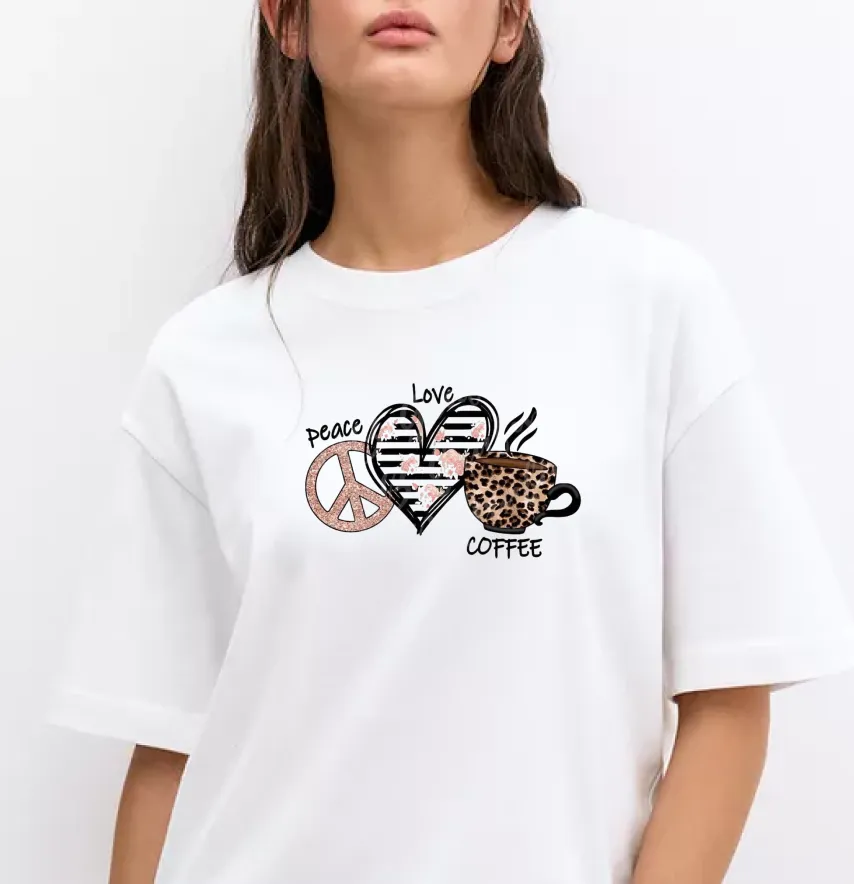 Термонаклейка "Peace love" 19*12 см-2