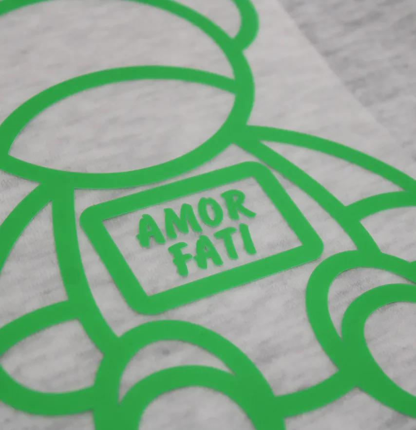 Термоаплікація з плівки "Amor fati" 17*13 см зеленого кольору-2