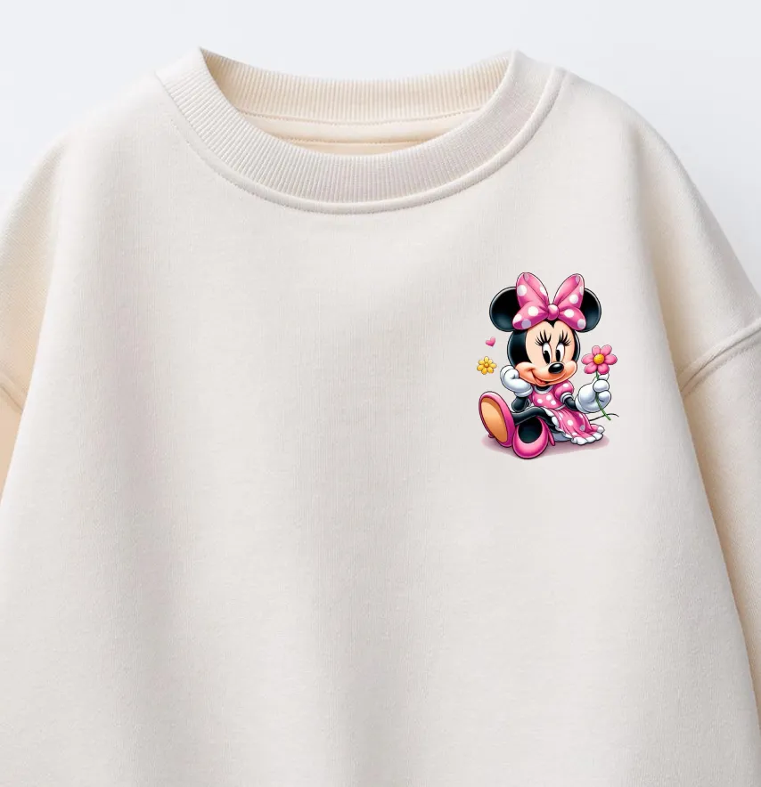 Термоналіпка "Minnie в рожевому" з квіткою 3,7*5 см-1