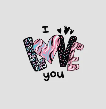 Термонаклейка "I love you" 13*13 см