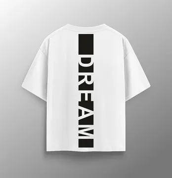Женская футболка оверсайз "Dream" белого цвета
