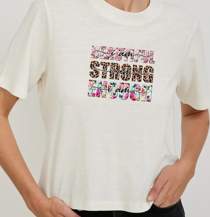 Термоналіпка "Beautiful Strong Enough" 17*14 см-3