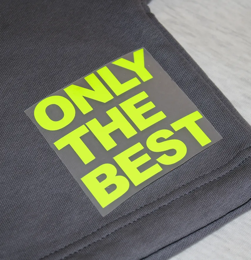 Термоаплікація з плівки "Only The Best" 8*7,5 см флюор-1