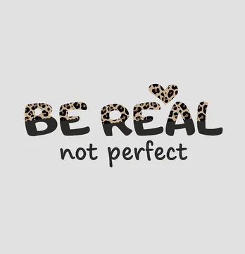 Термоналіпка "Be real not perfect" леопардова 19*8 см