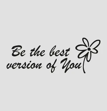Термоналіпка "Be the best version of you" 19*7,2 см чорного кольору