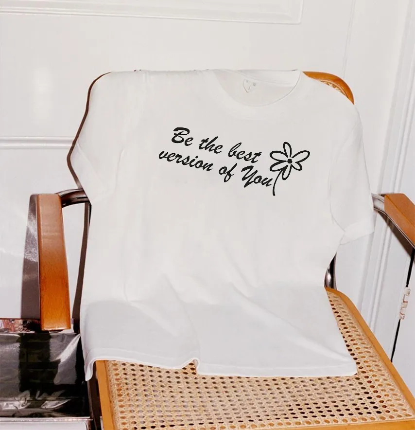 Термоналіпка "Be the best version of you" 19*7,2 см чорного кольору-1