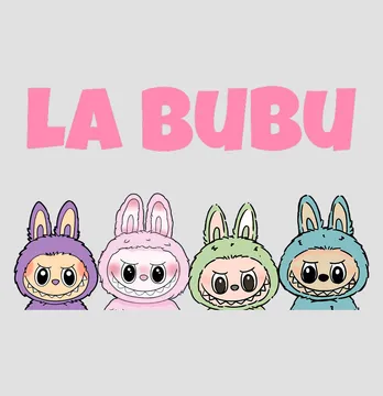 Термоаппликация "Labubu" четверо 12*19 см