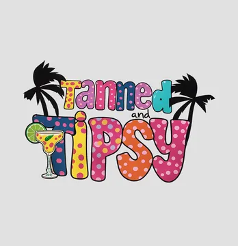 Термоаплікація "Tanned and tipsy" 22*13,5 см