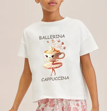Термоаплікація "Ballerina cappucina" з квітами 14*23 см
