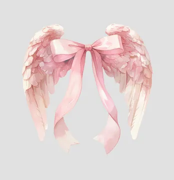 Термонаклейка "Крылья с бантиком" 19*19 см 