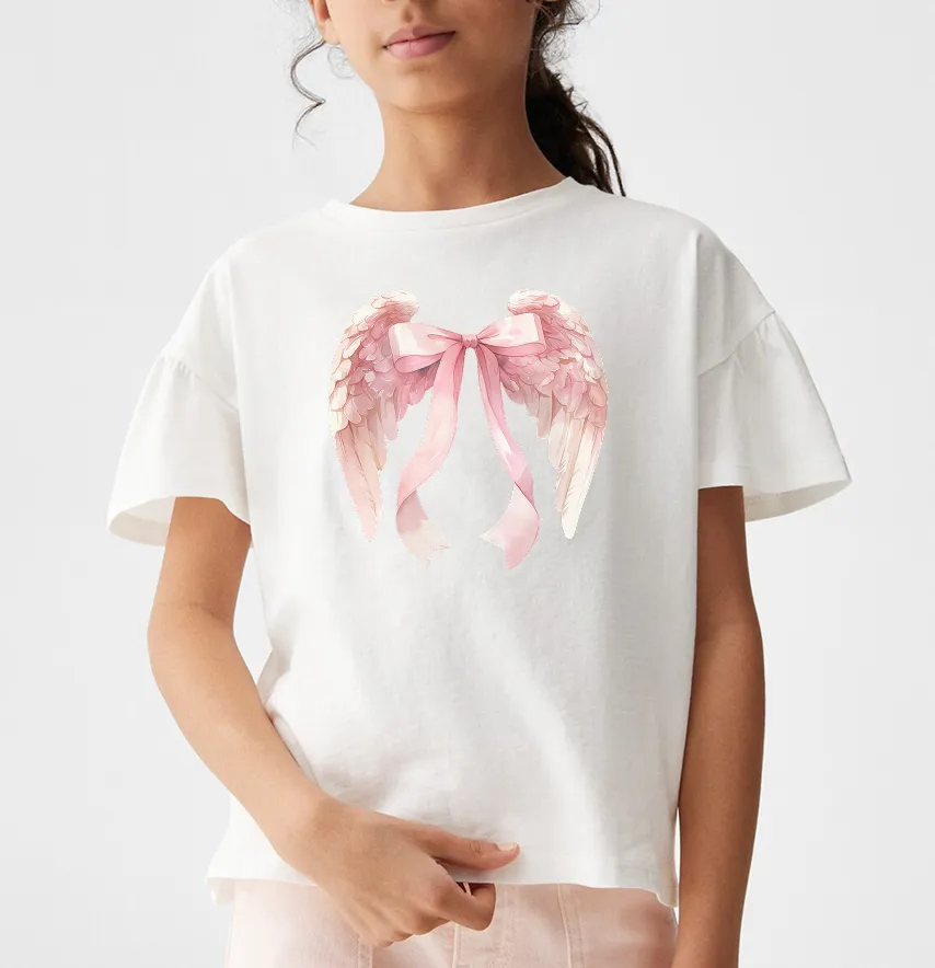 Термонаклейка "Крылья с бантиком" 19*19 см -1