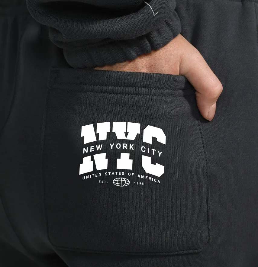 Термоналіпка "NYC new york city" USA 6*4,5 см білого кольору-1