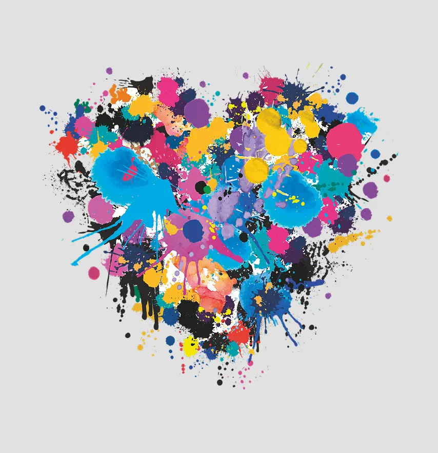 Термоналіпка "Серце кольорове" 19*17 см-0