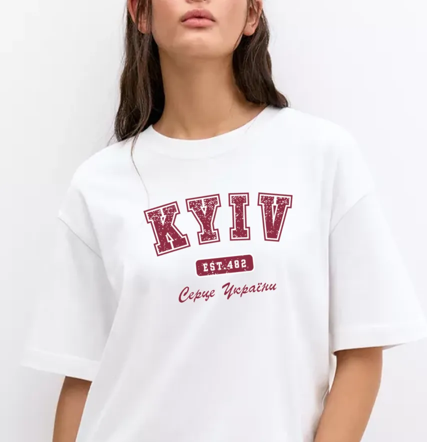 Термонаклейка "Kyiv" сердце Украины 19*13,5 см-1