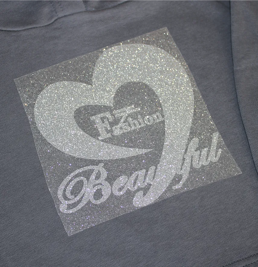 Термоаплікація з глітеру "Beautiful fashion" 16*16 см -1