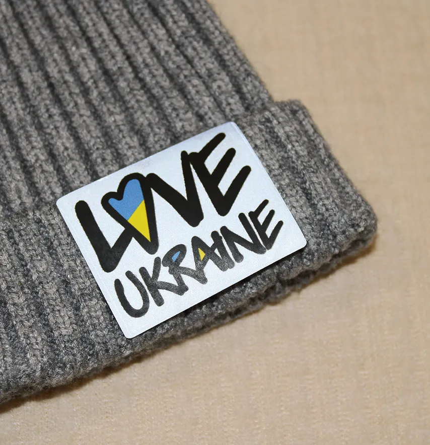 Нашивка "Love Ukraine" 50*40 мм світловідбивна-1
