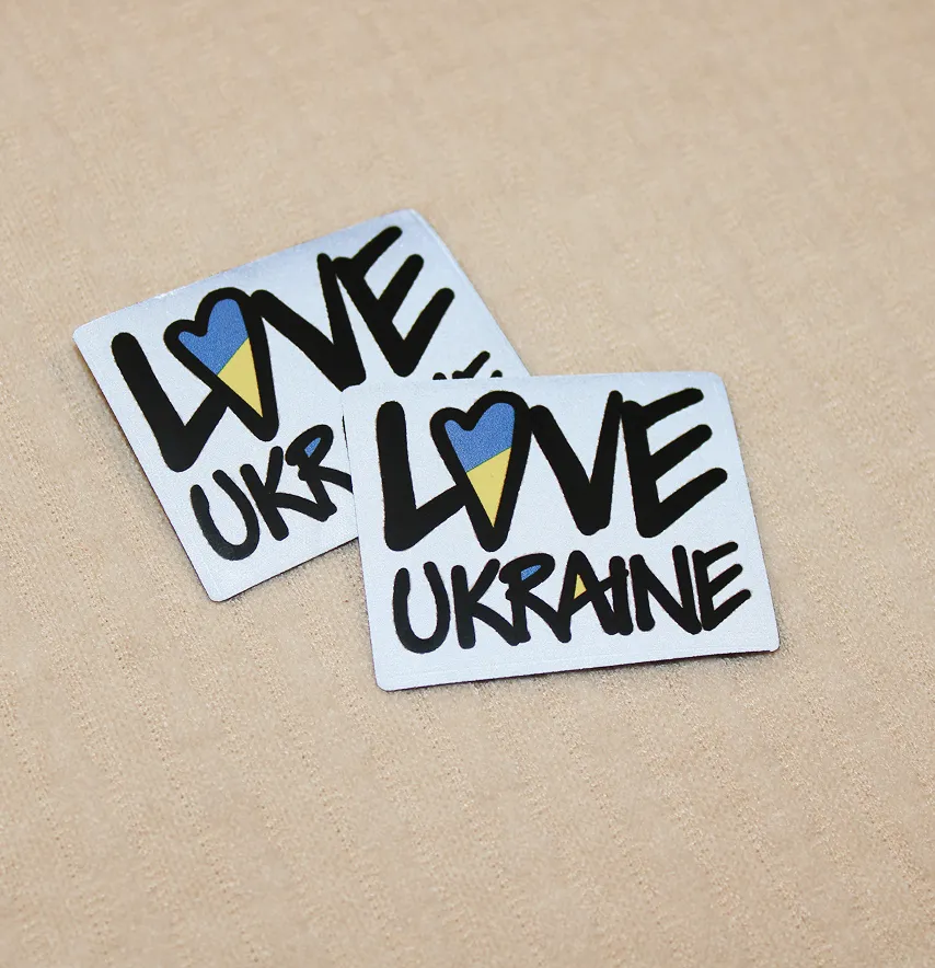 Нашивка "Love Ukraine" 50*40 мм світловідбивна-2