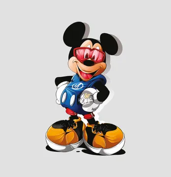 Термоаплікація "Mickey" у синьому 11*18,5 см