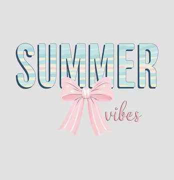 Термоаплікація "Summer vibes" бантик 21*14 см