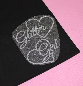 Термоаплікація з глітеру "Glitter girl" 9*8,2 см 