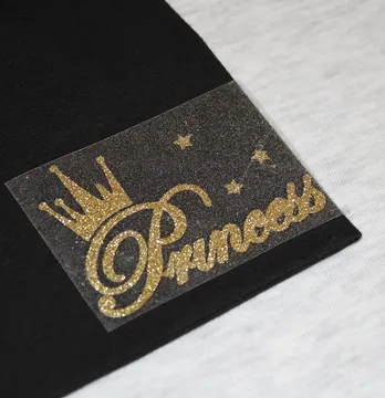 Термоаплікація з глітеру "Princess" 5,5*8 см 
